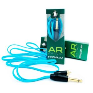 AR silikonski RCA clip cord kabal PLAVI