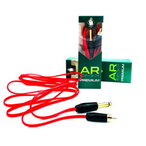 AR silikonski RCA clip cord kabal CRVENI